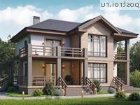 Y-144-1P проект двухэтажного дома из газобетона размером 13 на 12