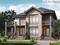 Y-144-1P проект двухэтажного дома из газобетона размером 13 на 12