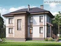 Y-144-1P проект двухэтажного дома из газобетона размером 13 на 12