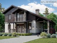 Y-149-1P проект двухэтажного дома из газобетона с гаражом размером 11 на 12