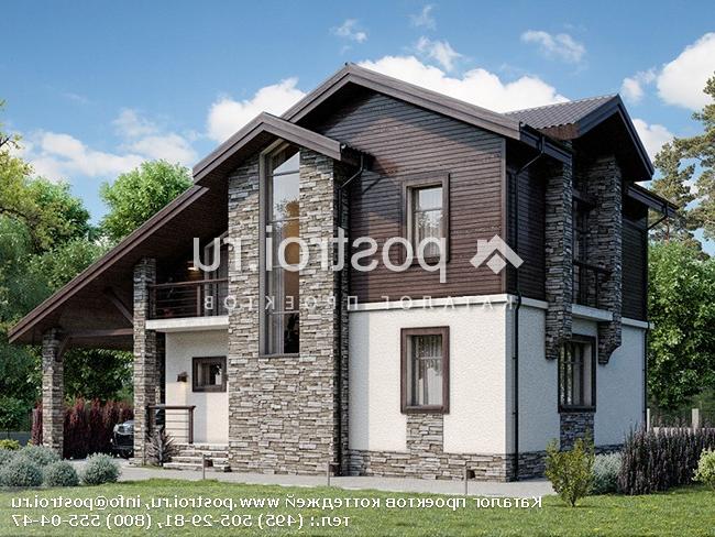 Y-149-1P проект двухэтажного дома из газобетона с гаражом размером 11 на 12