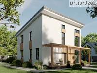 Y-158-1P проект двухэтажного коттеджа из пеноблоков размером 10 на 12