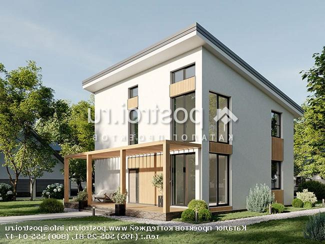 Y-158-1P проект двухэтажного коттеджа из пеноблоков размером 10 на 12