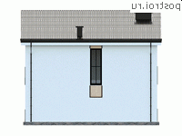 Y-158-1P проект двухэтажного коттеджа из пеноблоков размером 10 на 12 - вид сзади
