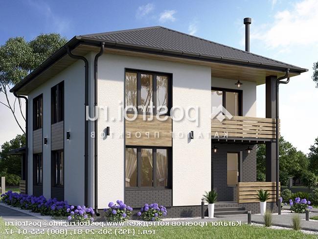 Y-161-1P проект двухэтажного дома из пеноблоков размером 9 на 13