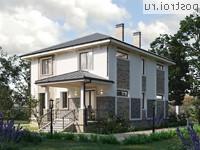 Y-165-1P проект двухэтажного дома из пеноблоков размером 9 на 14