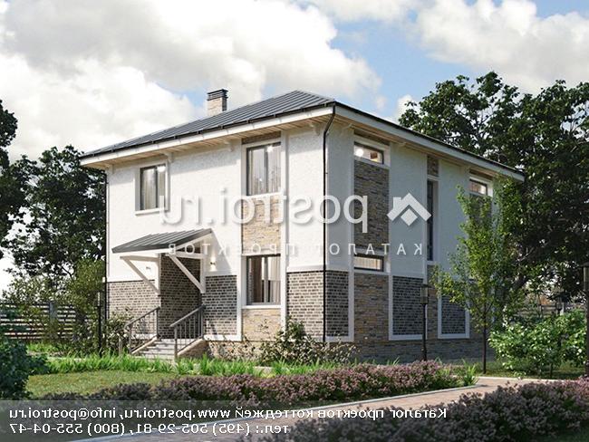 Y-165-1P проект двухэтажного дома из пеноблоков размером 9 на 14