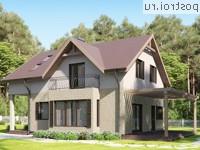 Y-170-1P проект двухэтажного дома из пеноблоков размером 12 на 10