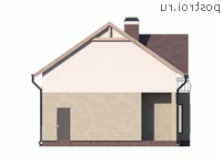 Y-170-1P проект двухэтажного дома из пеноблоков размером 12 на 10 - вид справа