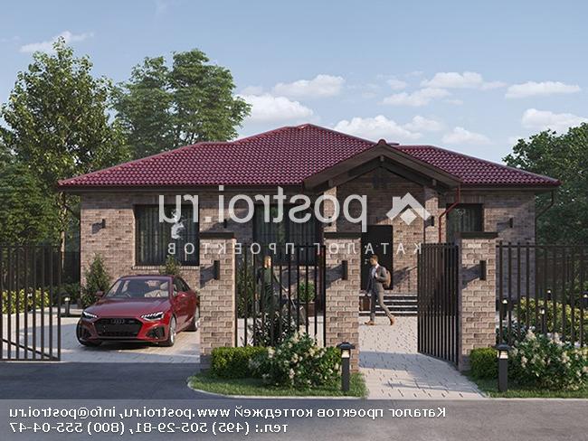 Y-175-2P проект одноэтажного дома из пеноблоков размером 15 на 24