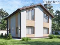 Y-206-1P проект двухэтажного дома из пенобетона размером 11 на 13