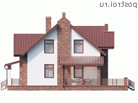 Y-211-1P проект двухэтажного дома из пенобетона размером 13 на 11 - вид слева Y-211-1P проект двухэтажного дома из пенобетона размером 13 на 11 - вид слева