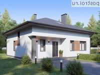 Y-212-1P проект одноэтажного дома из пенобетона с мансардой размером 12 на 11