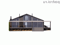 Y-227-1P проект одноэтажного коттеджа из газобетона размером 16 на 21  - вид спереди