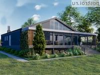 Y-227-1P проект одноэтажного коттеджа из газобетона размером 16 на 21 