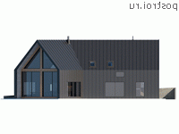 Y-234-1P проект одноэтажного дома из газобетона с мансардой размером 23 на 14  - вид справа