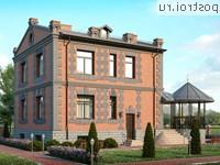 Y-245-1M проект двухэтажного монолитного дома с цоколем размером 12 на 15