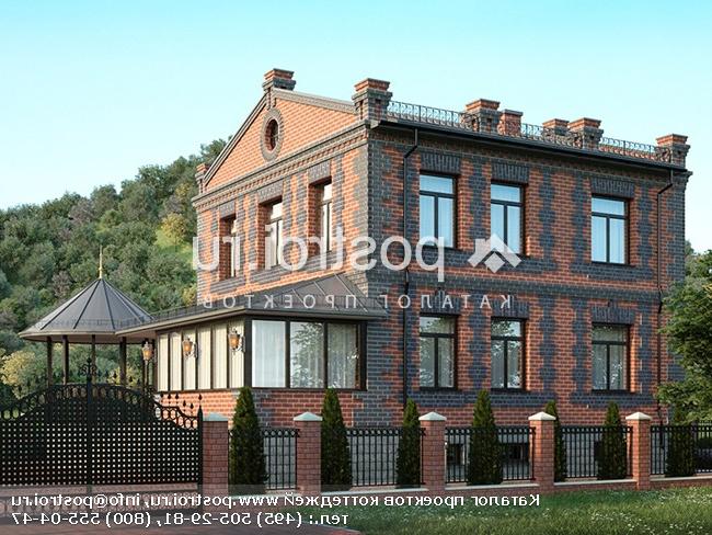 Y-245-1M проект двухэтажного монолитного дома с цоколем размером 12 на 15