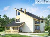 Y-258-1S проект двухэтажного каркасного коттеджа с мансардой и гаражом размером 17 на 13 