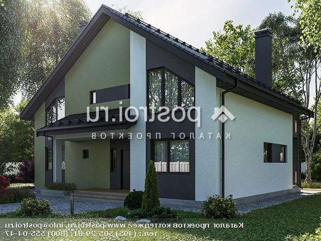 Y-264-1P проект двухэтажного дома из пеноблоков размером 15 на 13 