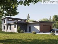 Y-284-1P проект двухэтажного дома из пеноблоков с гаражом размером 25 на 13