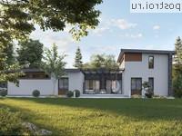 Y-284-1P проект двухэтажного дома из пеноблоков с гаражом размером 25 на 13