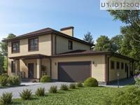 Y-293-1P проект двухэтажного дома из пеноблоков с гаражом размером 18 на 17