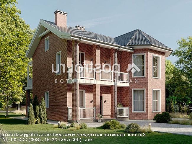 Y-307-1P проект трехэтажного коттеджа из пенобетона размером 12 на 14