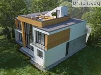 Y-362-1P проект трехэтажного дома из газобетона с гаражом размером 16 на 16 