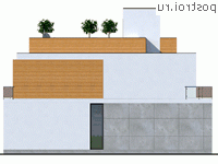 Y-362-1P проект трехэтажного дома из газобетона с гаражом размером 16 на 16 - вид справа Y-362-1P проект трехэтажного дома из газобетона с гаражом размером 16 на 16 - вид справа
