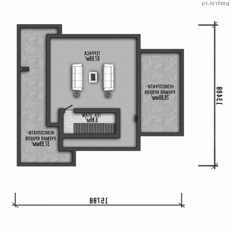 Y-362-1P проект трехэтажного дома из газобетона с гаражом размером 16 на 16 - эксплуатируемая кровля Y-362-1P проект трехэтажного дома из газобетона с гаражом размером 16 на 16 - эксплуатируемая кровля