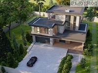 Y-446-1P проект трехэтажного дома из газобетона с гаражом размером 20 на 25