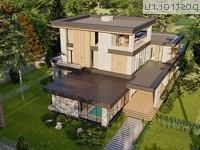 Y-446-1P проект трехэтажного дома из газобетона с гаражом размером 20 на 25