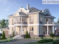 Y-598-1P проект трехэтажного дома из газобетона с подвалом и мансардой и гаражом размером 23 на 19