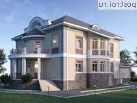 Y-598-1P проект трехэтажного дома из газобетона с подвалом и мансардой и гаражом размером 23 на 19