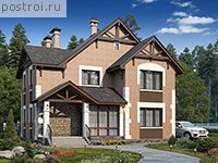 N-193-1P проект двухэтажного коттеджа из пенобетона размером 16 на 11 