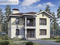 N-204-1P проект двухэтажного дома из пенобетона размером 13 на 11