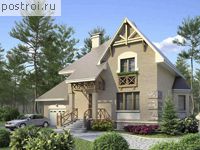 N-253-1P проект двухэтажного дома из газобетона с гаражом размером 10 на 13