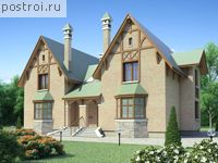 N-284-1P проект двухэтажного дома из пеноблоков размером 10 на 18 