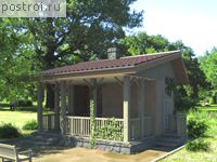 P-026-1K проект одноэтажной беседки из кирпича размером 5 на 6 