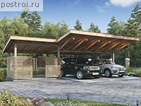 P-046-1D проект одноэтажного деревянного гаража размером 3 на 10 