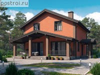 P-132-1P проект двухэтажного дома из газобетона размером 10 на 10