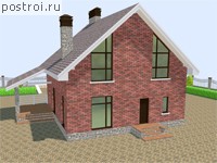 P-159-1P проект двухэтажного коттеджа из пеноблоков размером 10 на 11