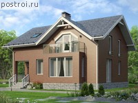 P-166-1K проект двухэтажного дома из кирпича размером 12 на 11 