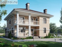 P-206-1P проект двухэтажного дома из пенобетона размером 10 на 15