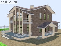 P-231-1K проект двухэтажного дома из кирпича размером 14 на 13
