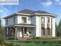 P-235-1K проект двухэтажного дома из кирпича размером 14 на 15 