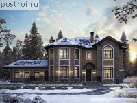 P-295-1P проект двухэтажного дома из пеноблоков размером 23 на 13 