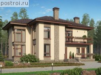 P-319-1P проект двухэтажного дома из пенобетона размером 17 на 15 