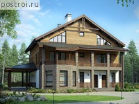 P-347-1K проект двухэтажного дома из кирпича с мансардой размером 13 на 15 